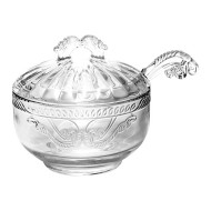 Açucareiro 12x11,5cm De Cristal Ecológico Com Colher Acrílico Imperial